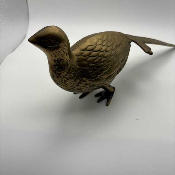 Vintage Brass Pheasant Sculpture 12” - Picture 7 of 7